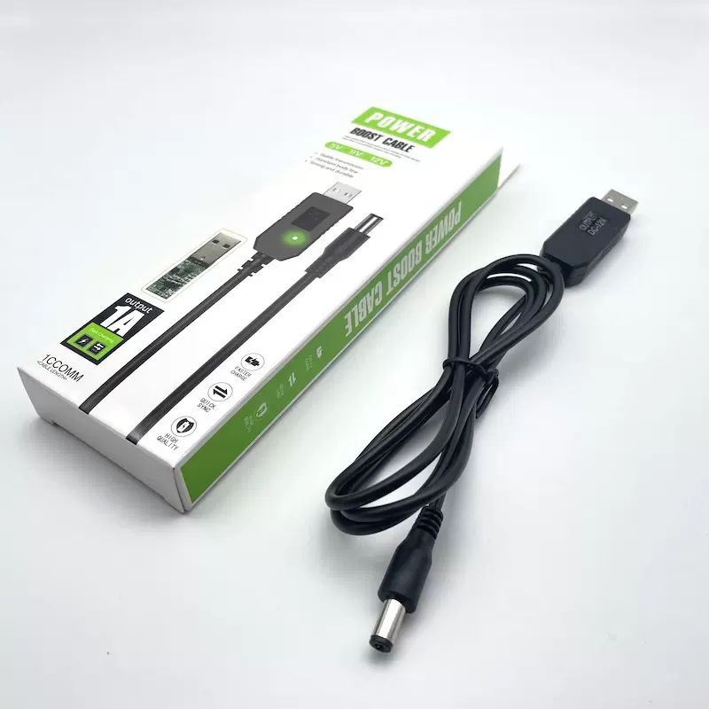 5v转8.4v/9v/12v升压充电线 移动电源DC5.5*2.1路由器usb电源线