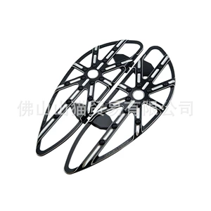 Harley Glide üçün dəyişdirilmiş CNC qara ön və arxa böyük pedallar