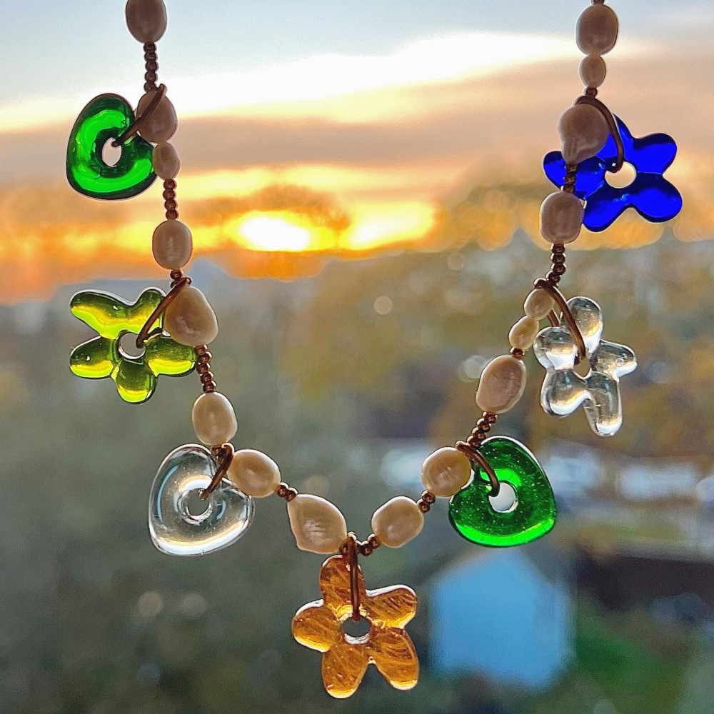 1 Piece Fashion Printing Pearl Plating Womenu0027S Necklace