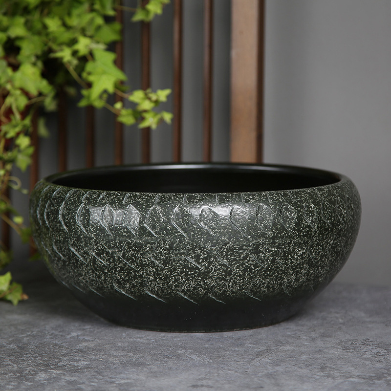 *金魚飼育用景徳鎮陶器大水槽、卸売亀鉢、水耕植物、睡蓮、蓮水槽、卓上飾り|undefined