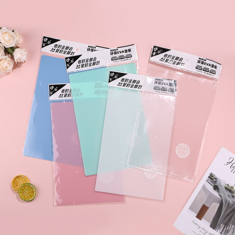 Student Exam A4A3 Hard Pen Calligraphy Soft Pad Silicone Eva Jelly Material Stationery Desk Mat for College Entrance Exam