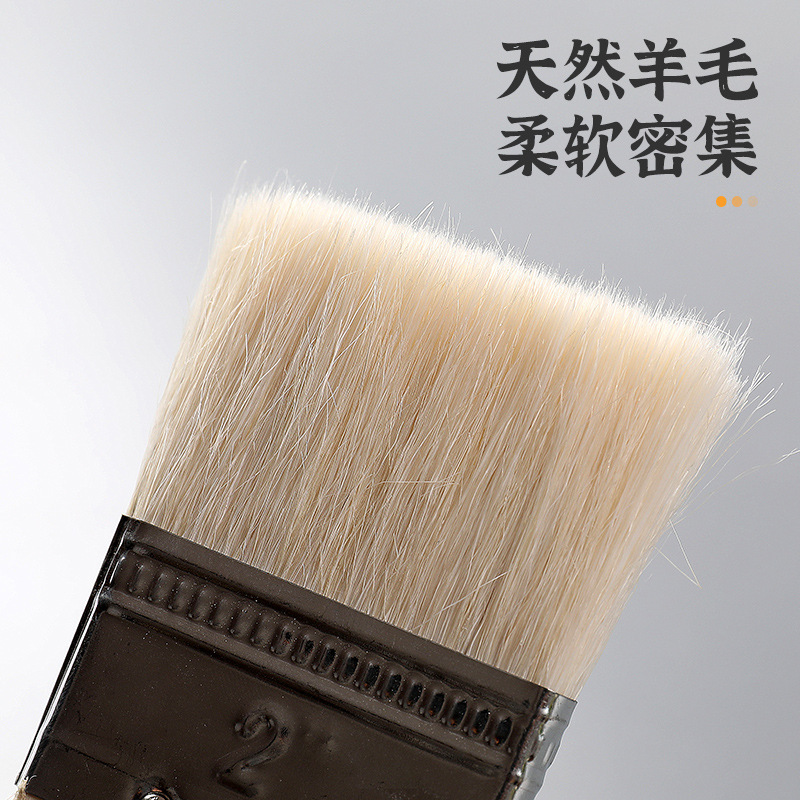 長い柄のウールのブラシの食品級のバーベキューの焙煎の専用の工具は味噌を塗って柔らかい毛を塗って台所の烙餅の小さいブラシを塗ります。|undefined