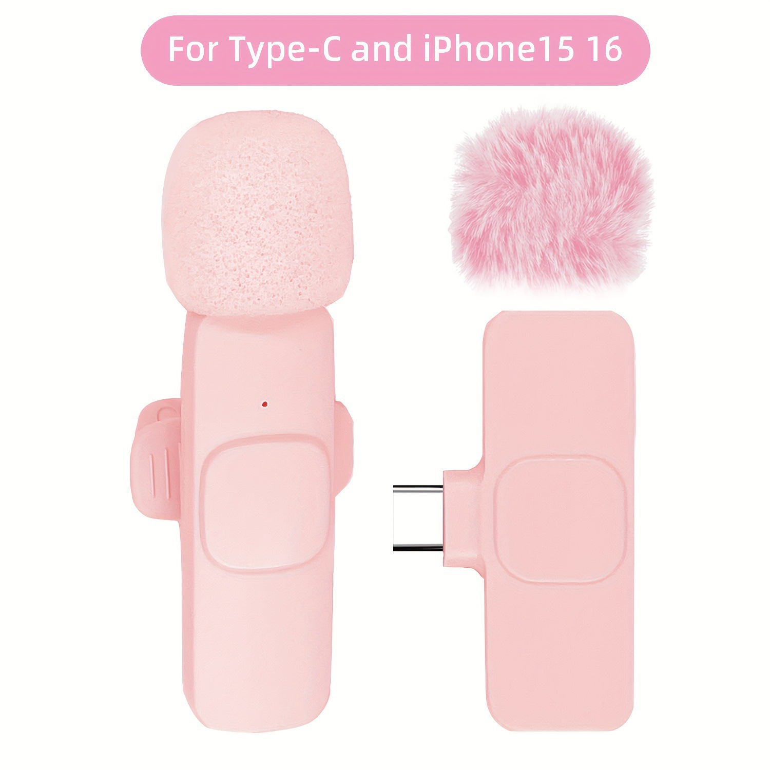 Pink K1 micrófono inalámbrico K9 un remolque de segundo teléfono móvil transmisión en vivo al aire libre grabación de micrófono de radio reducción de ruido micrófono pequeño