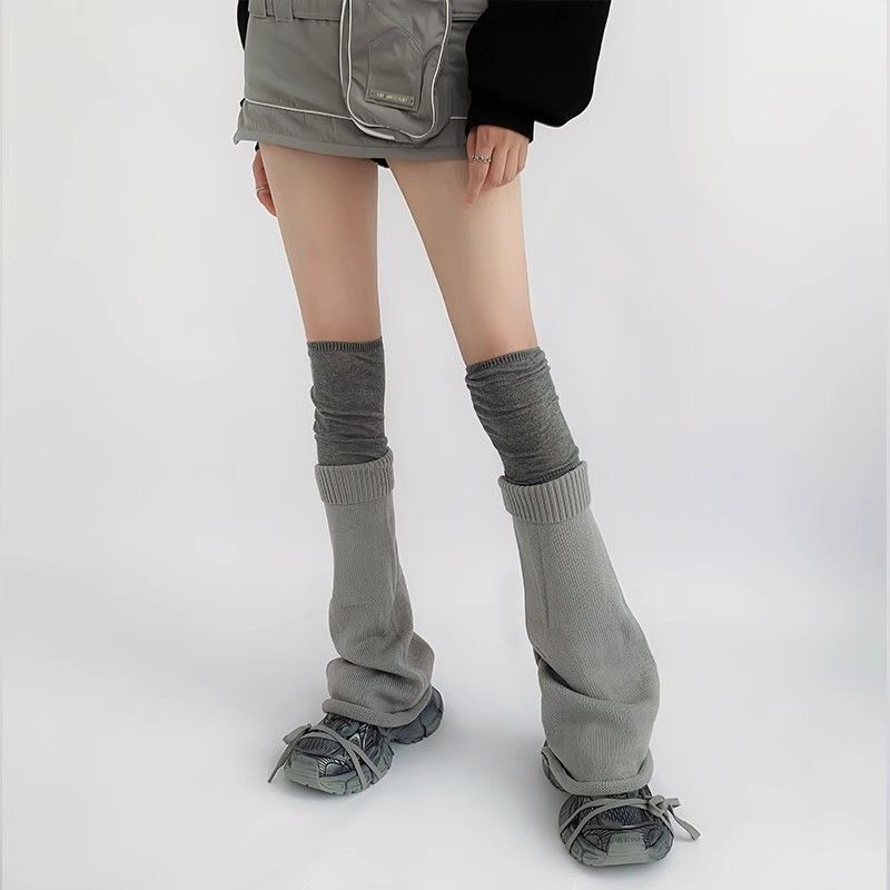 Y2K Socks Slouch Socks Knit Japanese Subculture Wide-Leg Long Jk Socks Thick Socks Women Winter Y2K