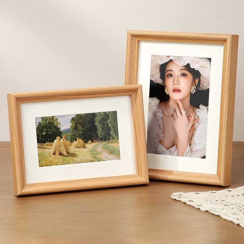 Photo Frame Setting Table 6 Inches 7 Inches 8inch 10inch A4 Wooden Picture Frame Calligraphy Frame Home Desktop Decoration