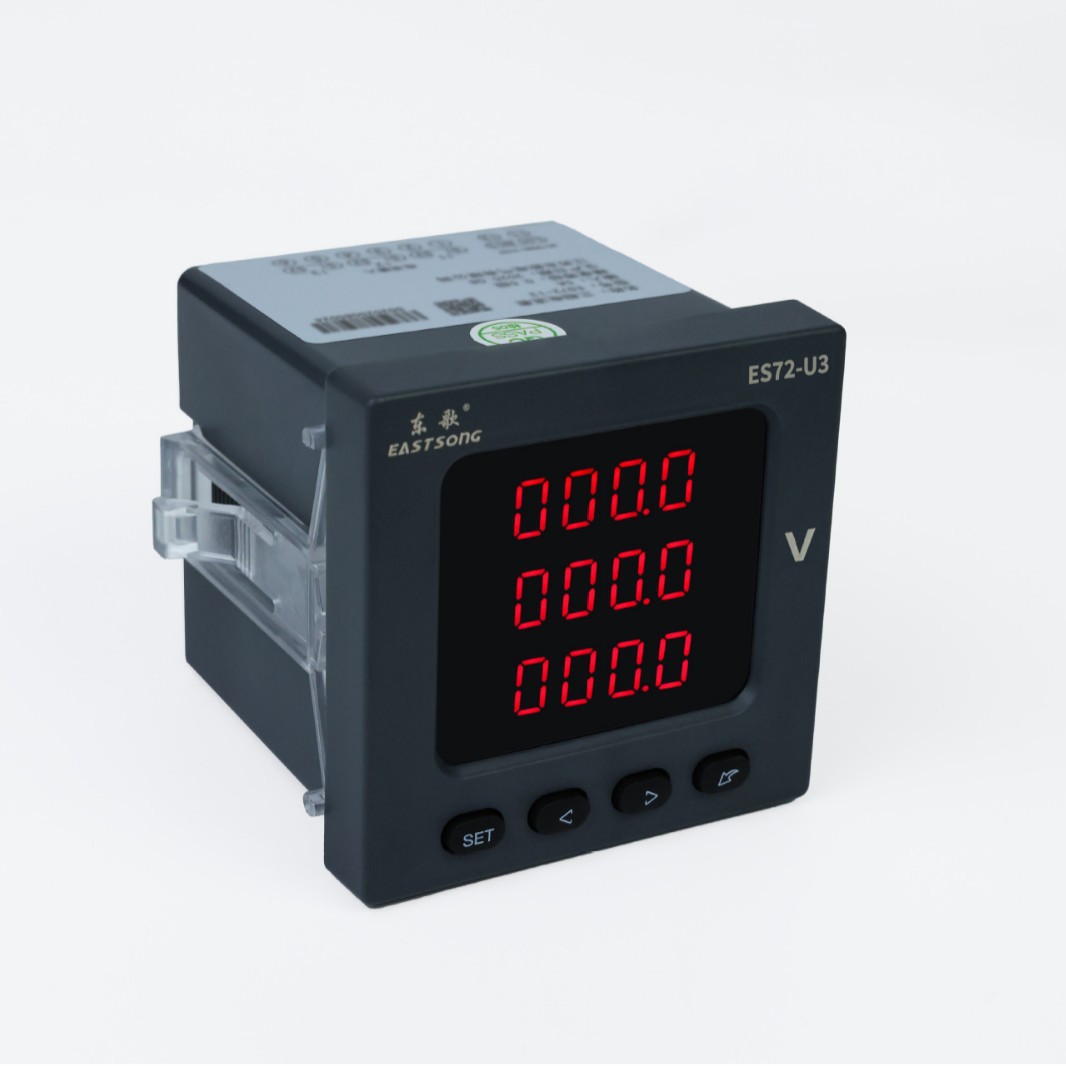 Dongge Three-Phase Voltage Meter Es72-U3 Led Digital Display 0.5 Level High-Precision Measurement Supports Oem Customization