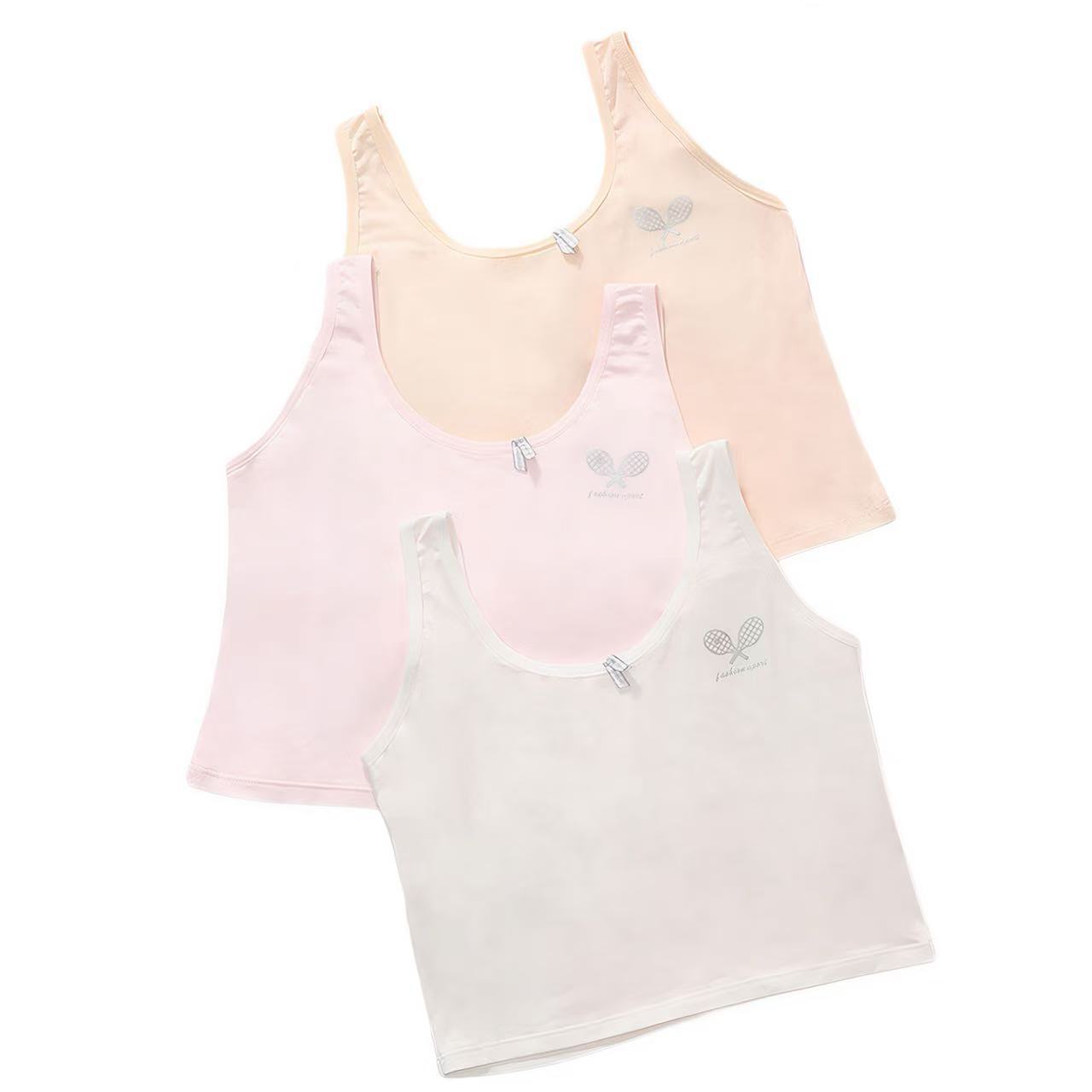 Girls' Underwear Small Vest Junior High School Student Bra Girls' Development Comfortable Wide Shoulder Breathable Sports Student Vest