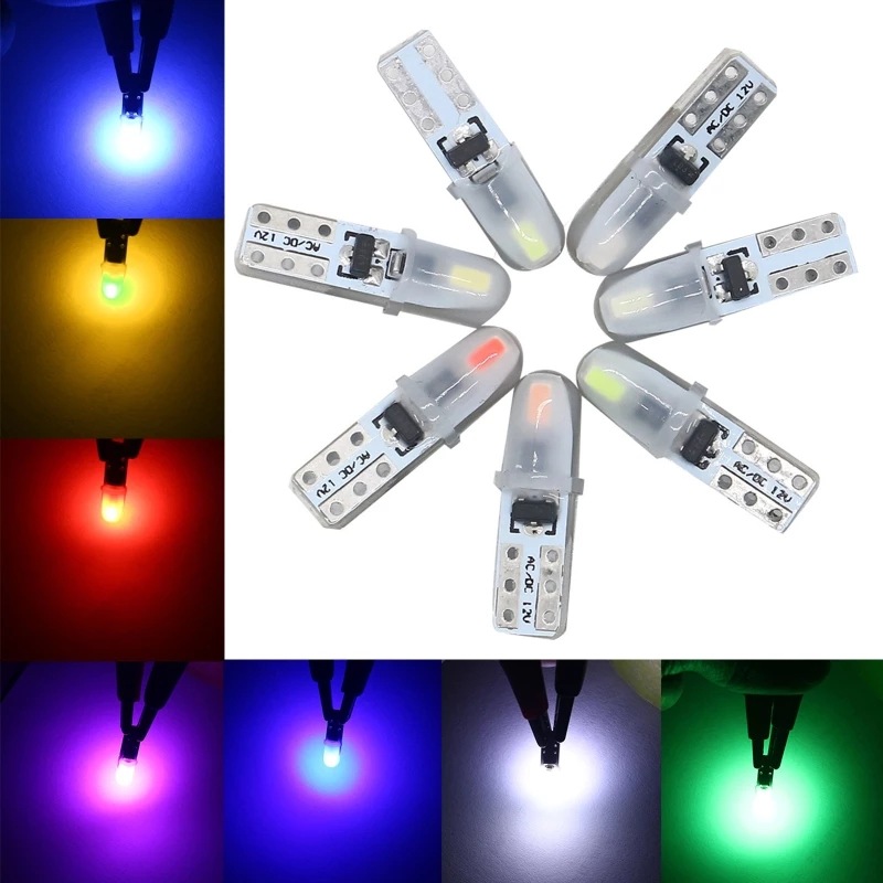 Lámpara interior del automóvil T5 lámpara de instrumentos LED del automóvil lámpara de maquillaje T5 2SMD 3D LED COB image 3