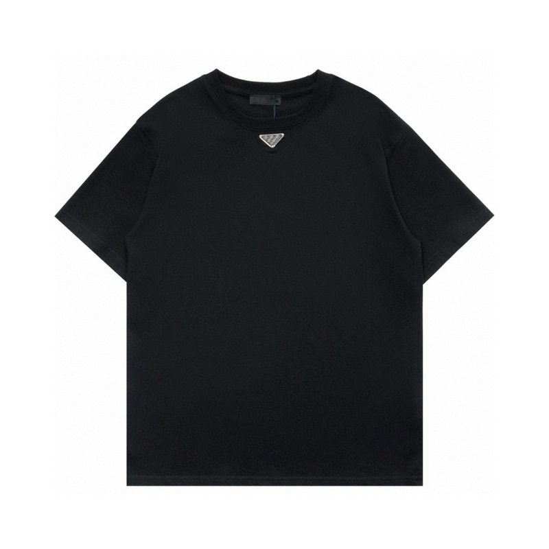 Gaoding Independent Men's and Women's New Style Collar Triangle Logo Casual Round Neck Short-sleeved T-shirt Cross-border Supply Gaoding Independent Men's and Women's New Style Collar Triangle Logo Casual Round Neck Short-sleeved T-shirt Cross-border Supply