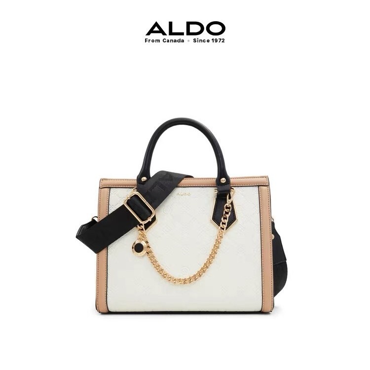 Foreign Trade 25 New Aldo Tote Bag White Printed Chain Fashion Accessible Luxury Style Exquisite Accessible Luxury Shoulder Bag