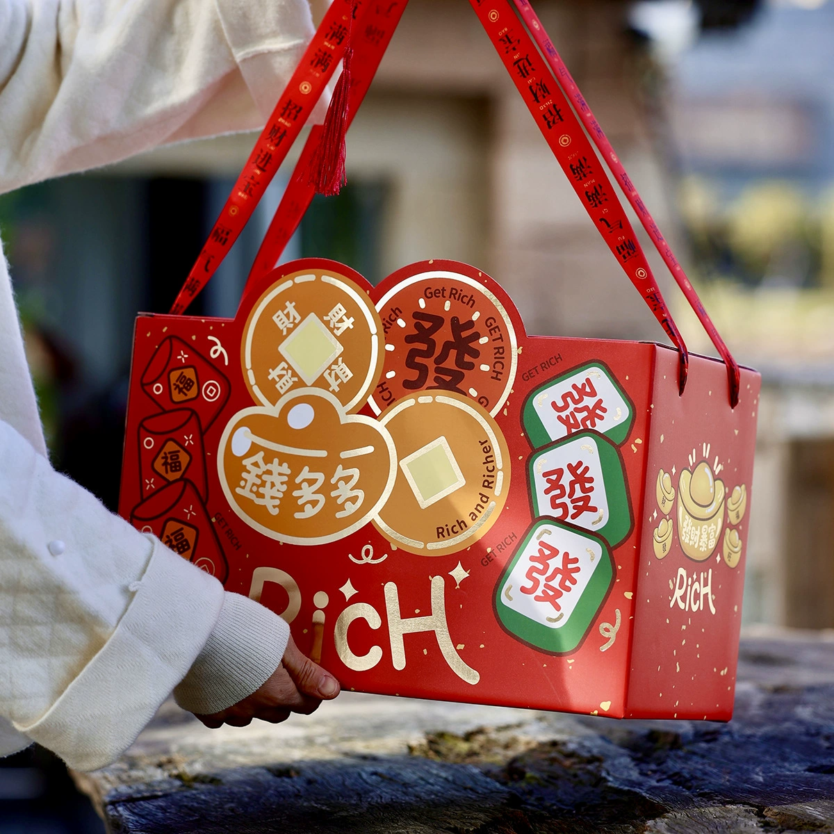 Подарочная коробка к Новому году 2026, новогодние товары, печенье, кондитерские изделия, орехи, подарки на Год Лошади, подарочная коробка с фейерверками к Китайскому Новому году