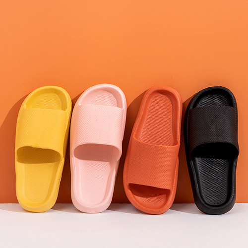 Wholesale Thick-Heeled Slippers for Men and Women, Summer Couple Bathroom Home Use Anti-Odor Anti-Slip Slippers, Dropshipping One Piece