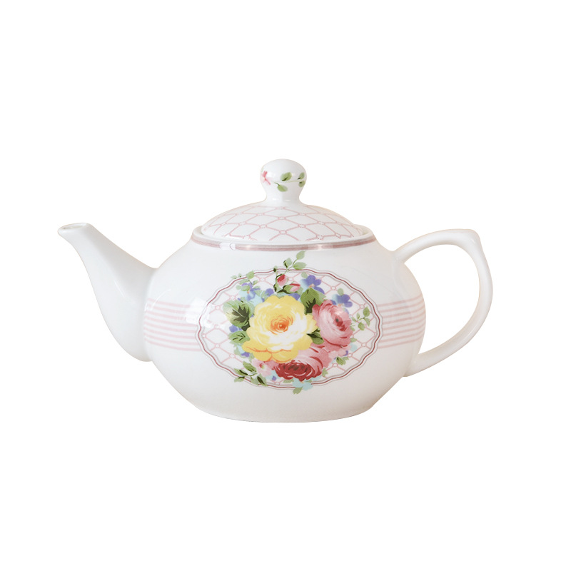 Té de la tarde, tetera de porcelana de hueso de alto valor, tetera, Boda, Cerámica Xinju, Tazas y platillos de café de gran capacidad para el hogar