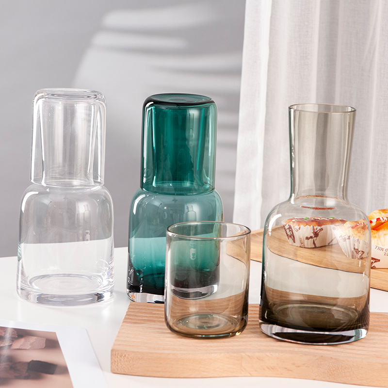 Set of cool water jugs, multiple colors available, household restaurant bar water cup factory wholesale party jug water cup glass water cup