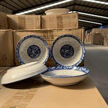 厂家直销批发陶瓷盘子003青花6寸果盘饭盘家用盘日用陶瓷地摊碟子