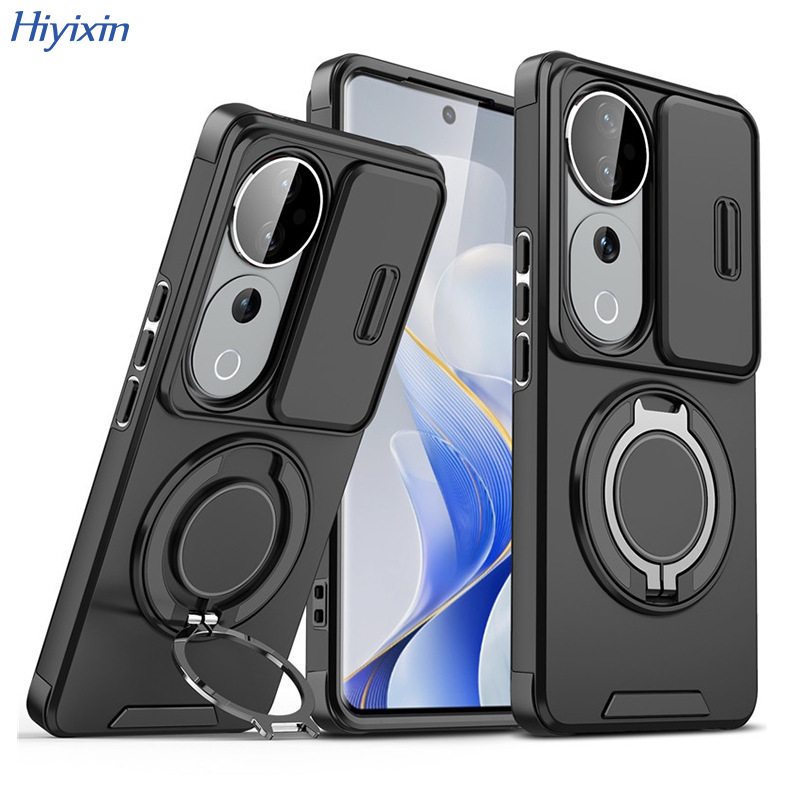 领客推窗适用于Vivo S19 Pro磁吸手机壳V60 Lite旋转支架防摔保护