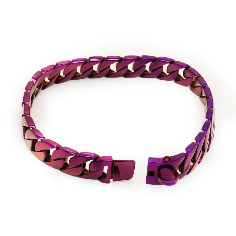 Cross -border fashion new big dog chain wholesale stainless steel 304 anti -rust dog collar large and medium -sized Cuban chain