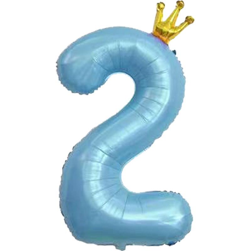 Amazon nuevo globo digital de corona de una pieza de 40 pulgadas decoración de fiesta de cumpleaños globo digital grande