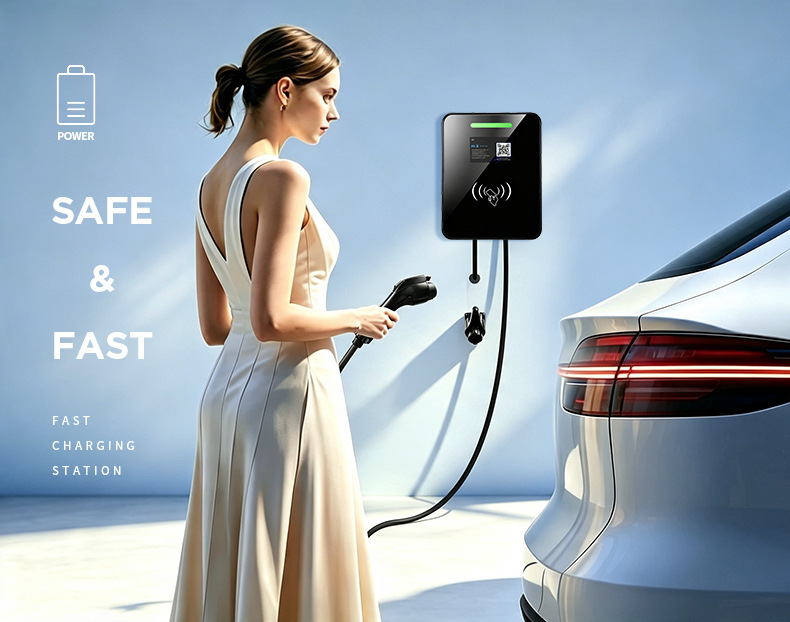 Cross-Border Exclusive Supply of J1772 New Energy Electric Vehicle Type1 Charging Station Ac American Standard Ev Charger 7Kw