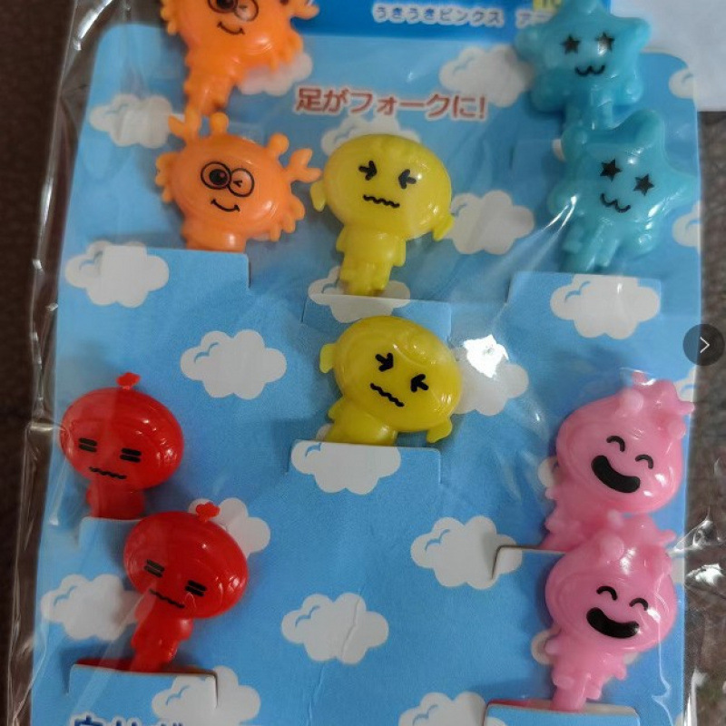 Japón hogar dibujos animados horquilla de fruta creativa para niños animales lindos horquilla de fruta de plástico set Bento stick