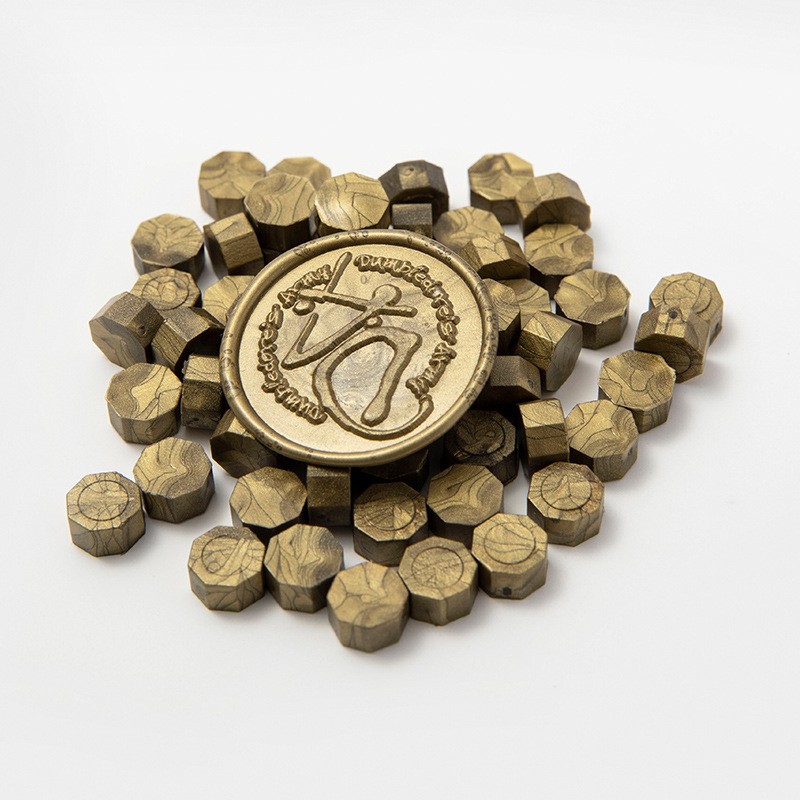 Cera de pintura al fuego, juego completo de sellos de pintura al fuego, octogonal, transparente, colorido, bolsa de colores mezclados, cera, venta al por mayor barata