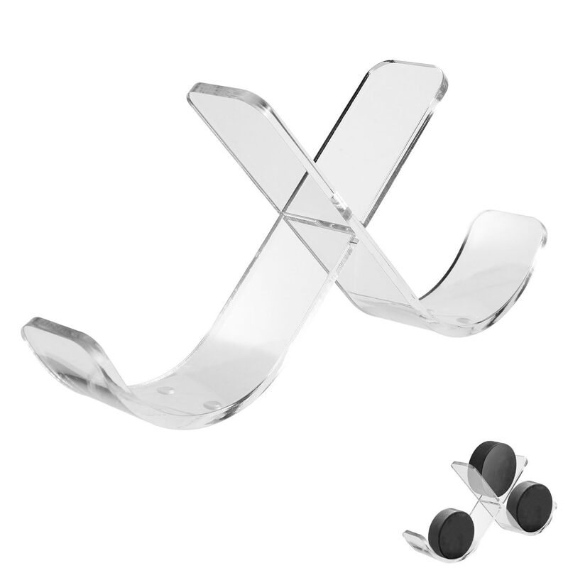 Cross-Border Acrylic Transparent W-Shaped Signature Ice Hockey Display Stand Can Hold Three Balls and Is Easy to Install