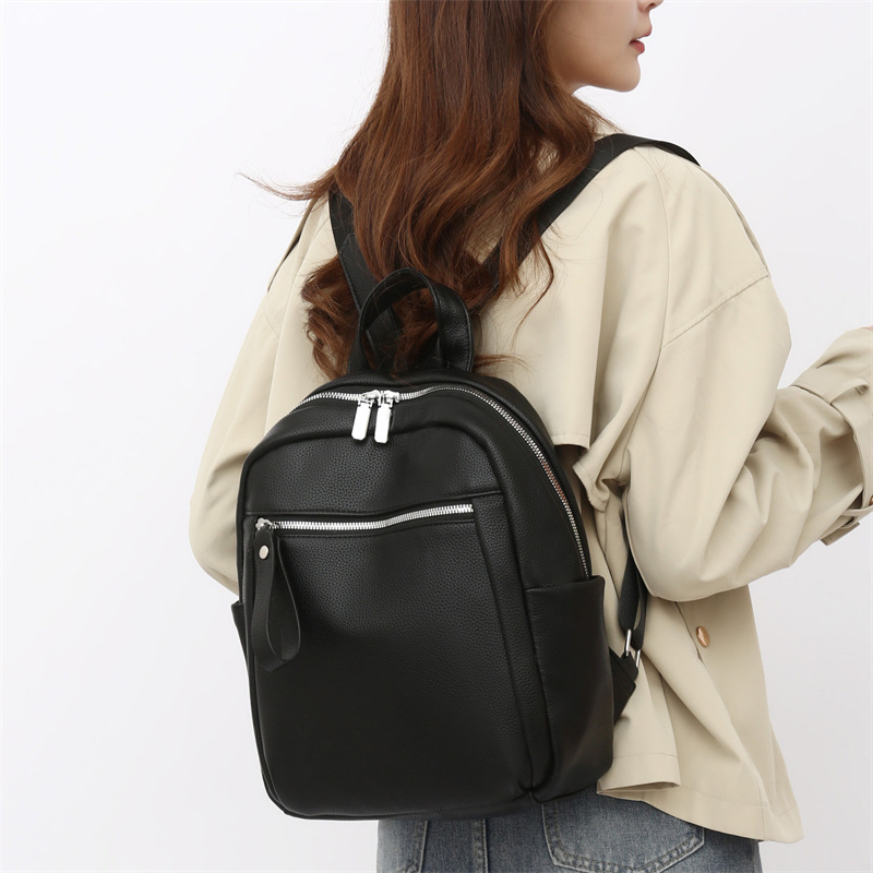 Advanced PU Soft Leather 2024 New Fashion Versatile Travel for Working and Commuting Women's Backpack_voghion.com