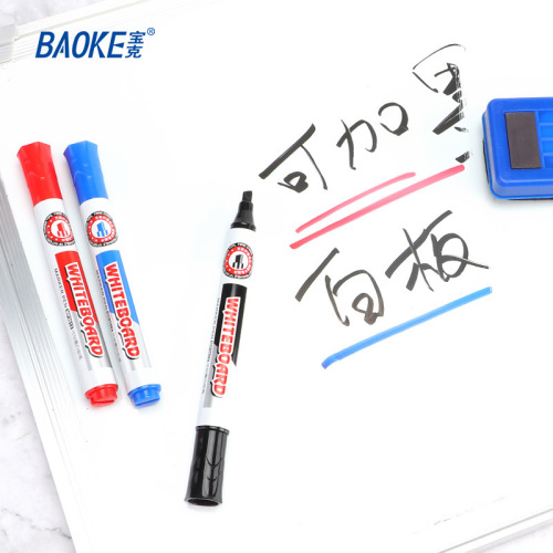 Boock MP3912 whiteboard marker with square tip, refillable, suitable for office and meetings, easy to write and erase, writing pen