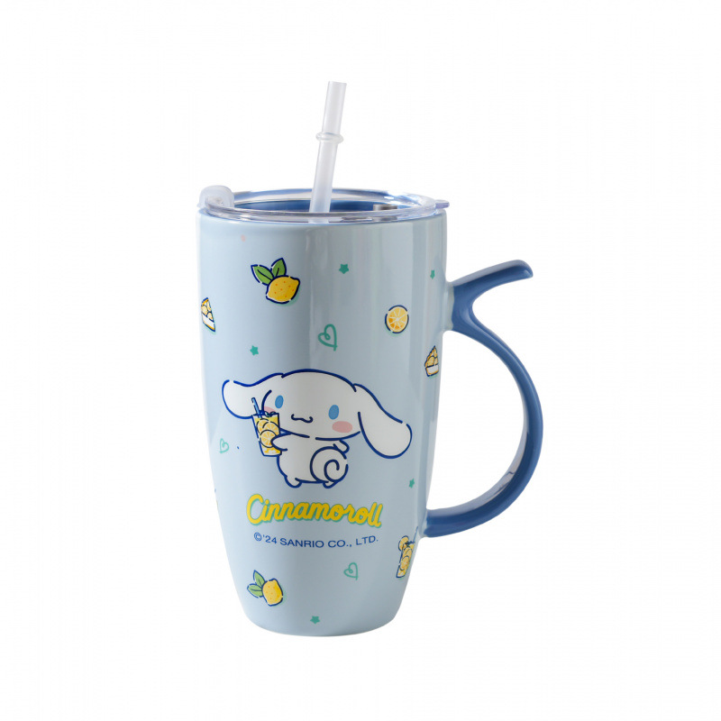 Autenticación Sanrio marca taza de cerámica encantadora taza de regalo para parejas de hombres y mujeres taza de agua de dibujos animados de gran capacidad