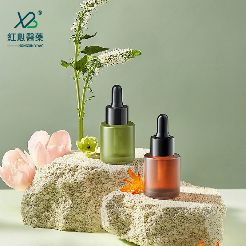 厂家直销轻奢化妆品精油瓶 简约创意玻璃瓶子 精华液滴管分装瓶