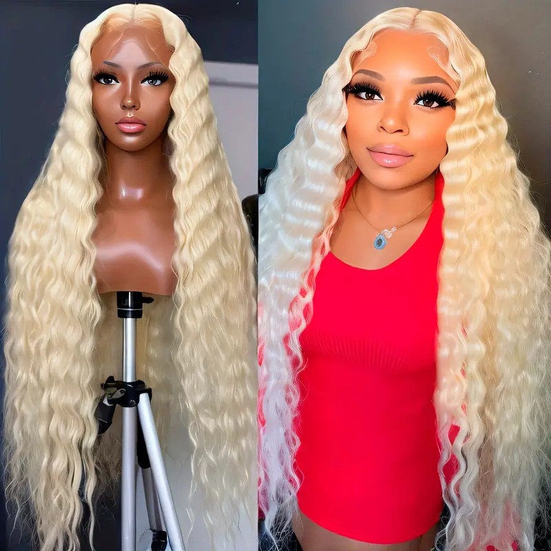 Synthetische Lace Front Perücke Mit Wasserwelle Styling_voghion.com