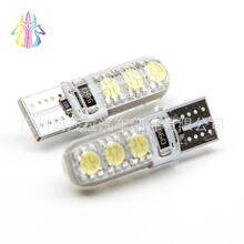 T10透明硅胶汽车LED灯泡 示宽灯 后备箱灯 W5W T10 5050 6SMD 6灯