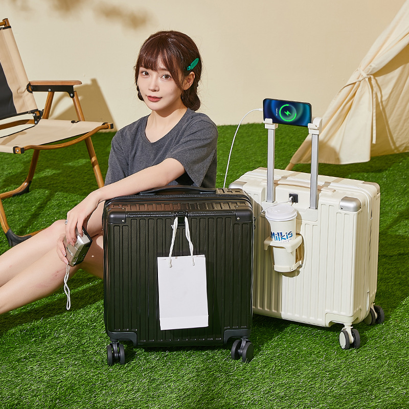 18-pulgadas mini rueda universal de múltiples funciones de equipaje ligero caja de embarque caja de contraseña al por mayor caja de la carretilla de una sola pieza de entrega