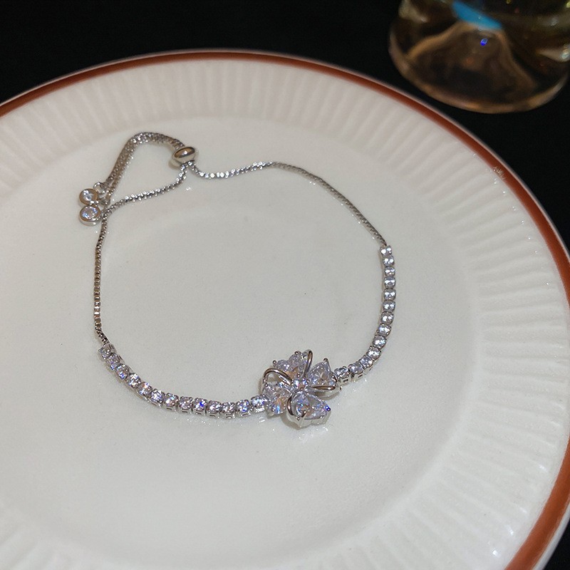 Pulsera de letras de ácido acético de circón Moda exquisita pulsera de viento frío ligero lujo temperamento de alta gama al por mayor