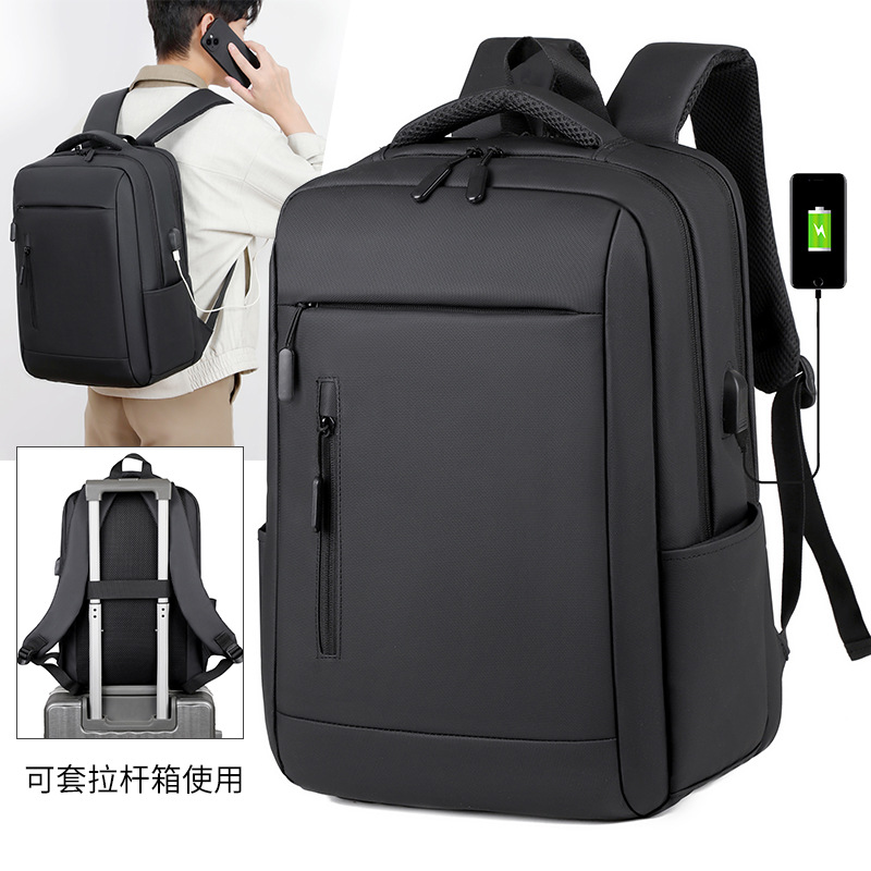 Viaje de negocios simple mochila manga tirón mochila portátil de viaje multifuncional para hombres y mujeres bolsa de computadora portátil de viaje