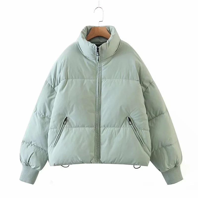 2023 invierno nuevo europeo y americano de moda elegante suelta adelgazante abrigo de pan caliente corto perezoso abajo abrigo de algodón acolchado image 10