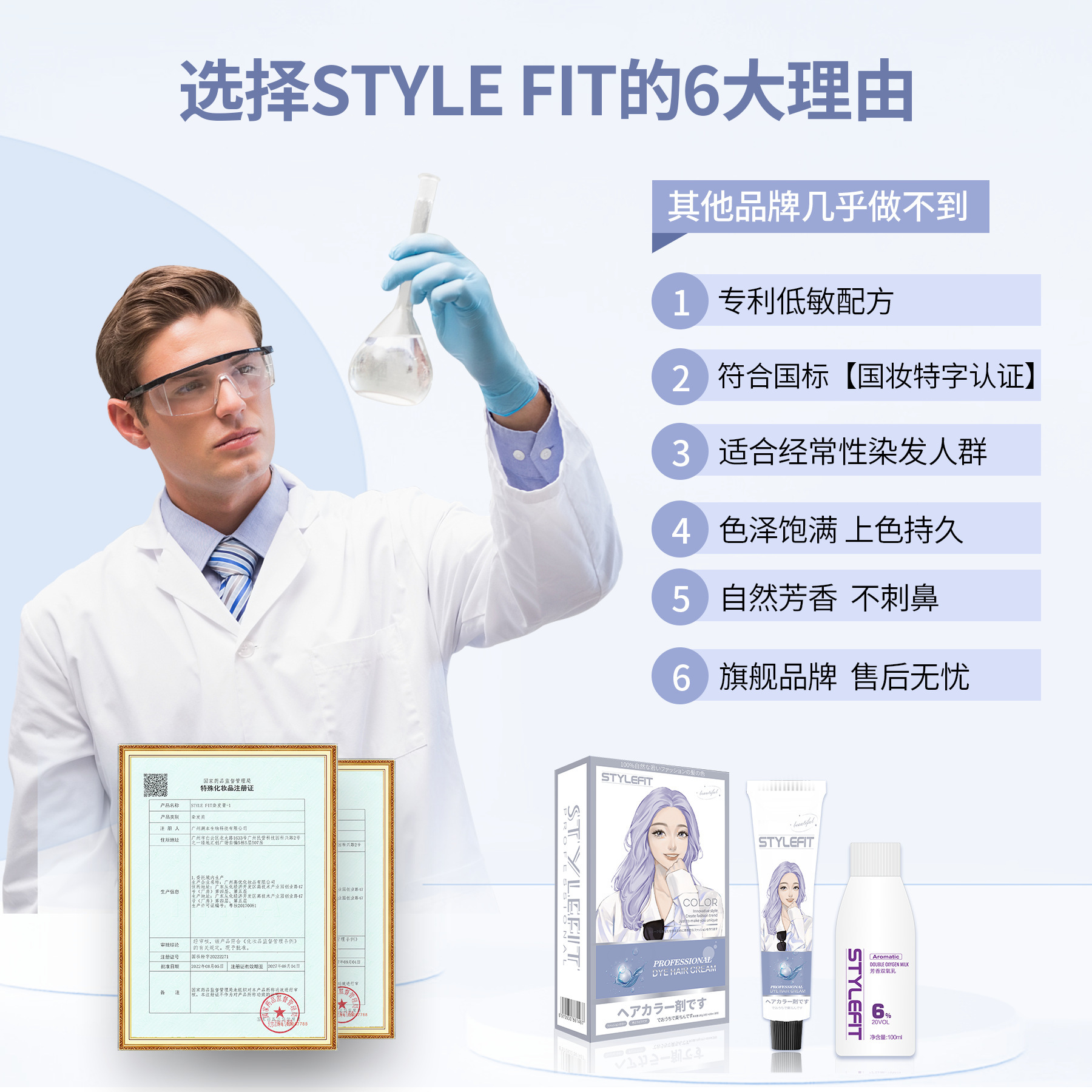 Colorbustion -free hair dye Hair products cover white hair hazelnut gray brown popular color hair dyeing paste plant manufacturer distribution 3