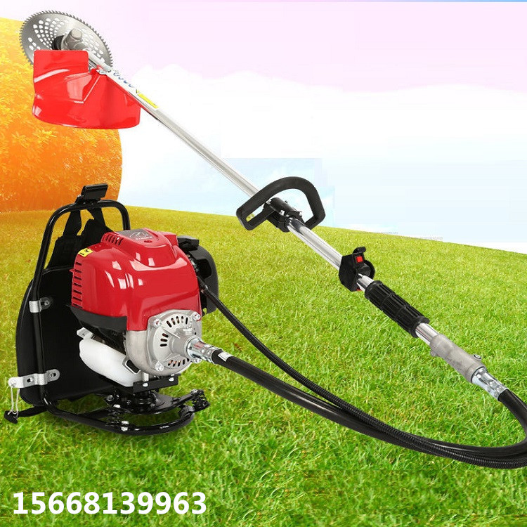 现货汽油款背负式四冲程除草机 批发小型家用多功能汽油割草机