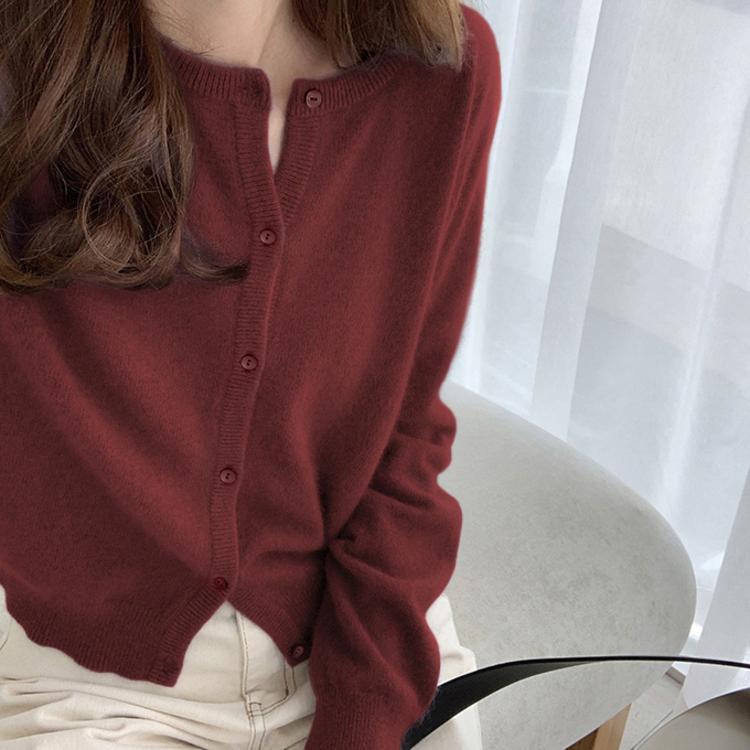 韩版毛衣外套女慵懒风黑色针织衫空调开衫外穿上衣2025春秋装新款|undefined