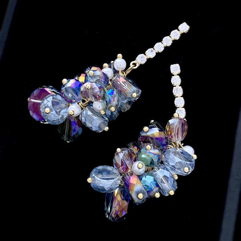 22g Weight Artificial Crystal Inlay Material Drop Earrings Classification 1 Pair Quantity Birthday, Street Occasion Copper Material Fruit Pattern Women's Gender Inlay Design Lady Style 1 Pair Lady Fruit Inlay Copper Artificial Crystal Drop Earrings 9