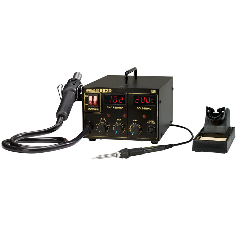 兆信厂家直供852D热风枪拆焊台二合一 电烙铁 焊接工具无铅热风枪