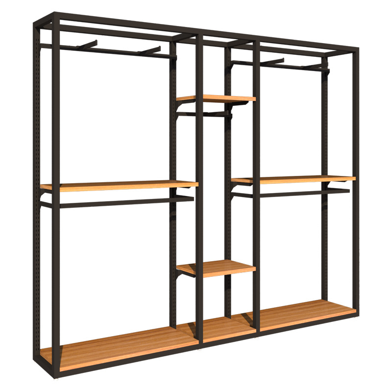 Tienda de ropa percha estante de exhibición de piso gabinete de exhibición de ropa de pared estante de exhibición de la tienda de ropa de los hombres