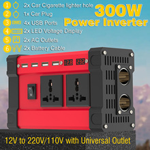 �����300W�羳ת����12Vת220V110V����LCD˫��ʾ��4USB4.2A���