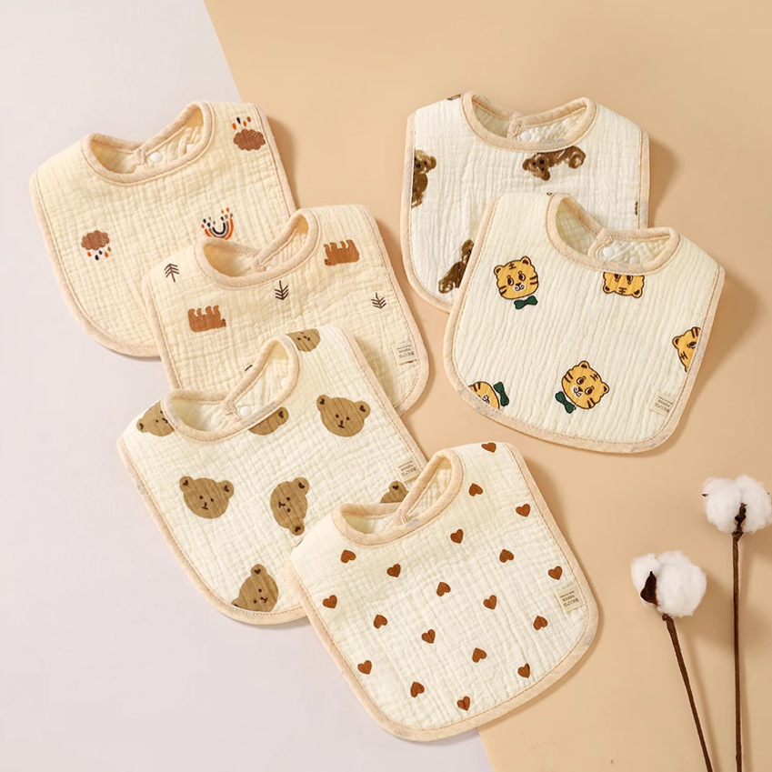 婴儿口水巾宝宝用棉纱A类围嘴防吐奶婴幼儿透气婴幼儿口水巾