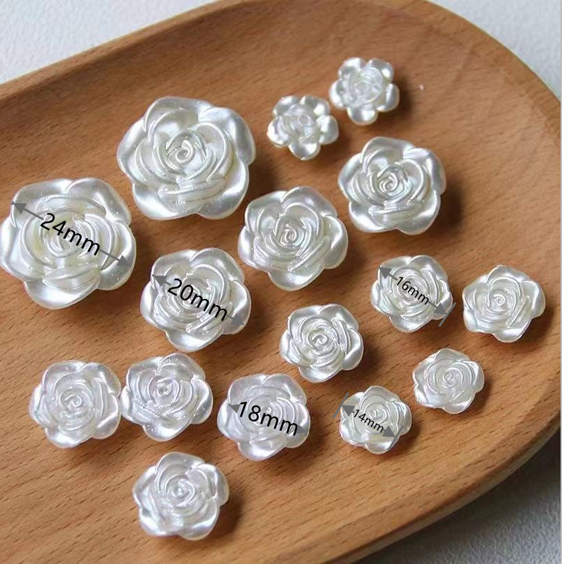 White acrylic accessories pearl