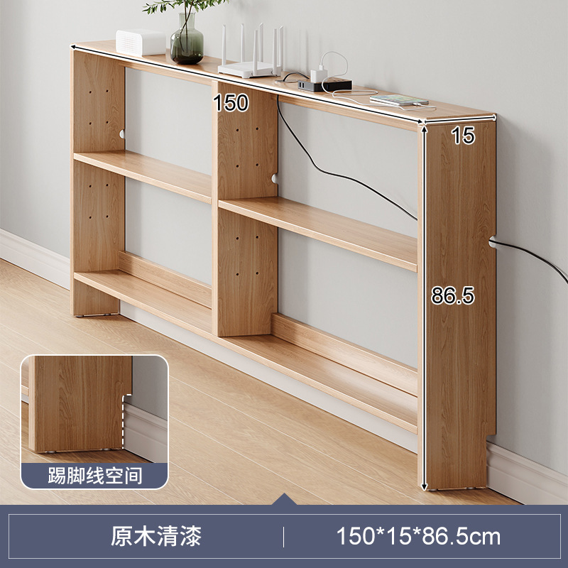 Sofá de madera maciza, estante trasero, contra la pared, sala de estar, dormitorio de almacenamiento, cama, espacio de cabeza y cola, armario estrecho con huecos