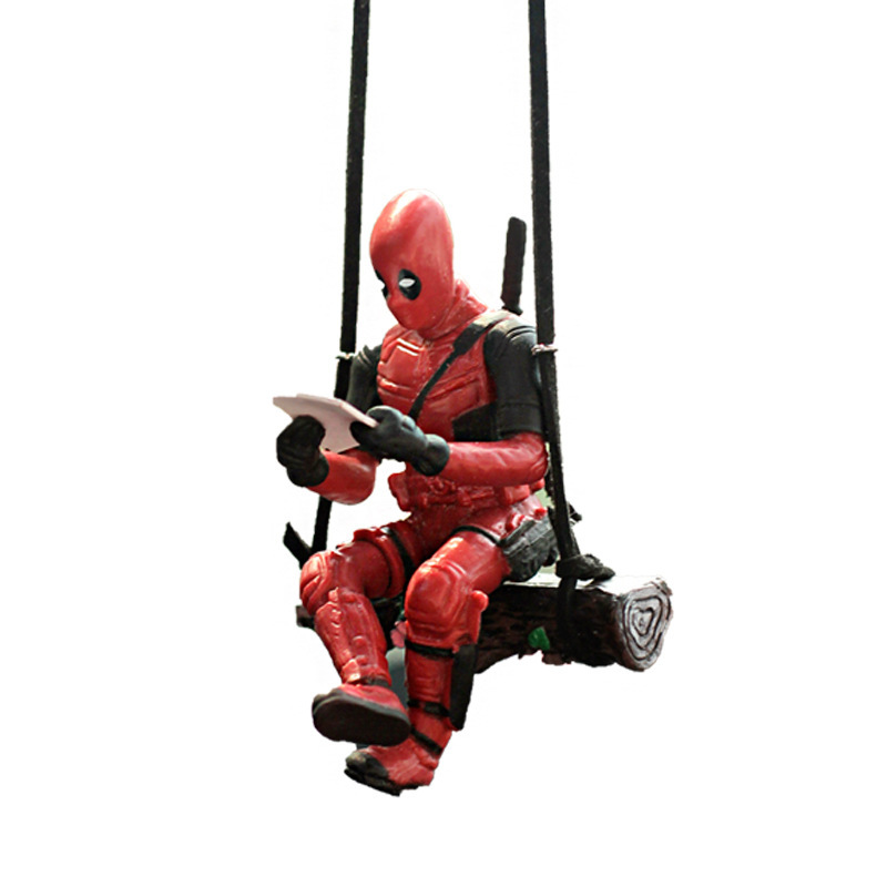 Animación creativa transfronteriza Deadpool columnas de automóviles accesorios de automóviles decoración interior espejo retrovisor colgante dibujos animados
