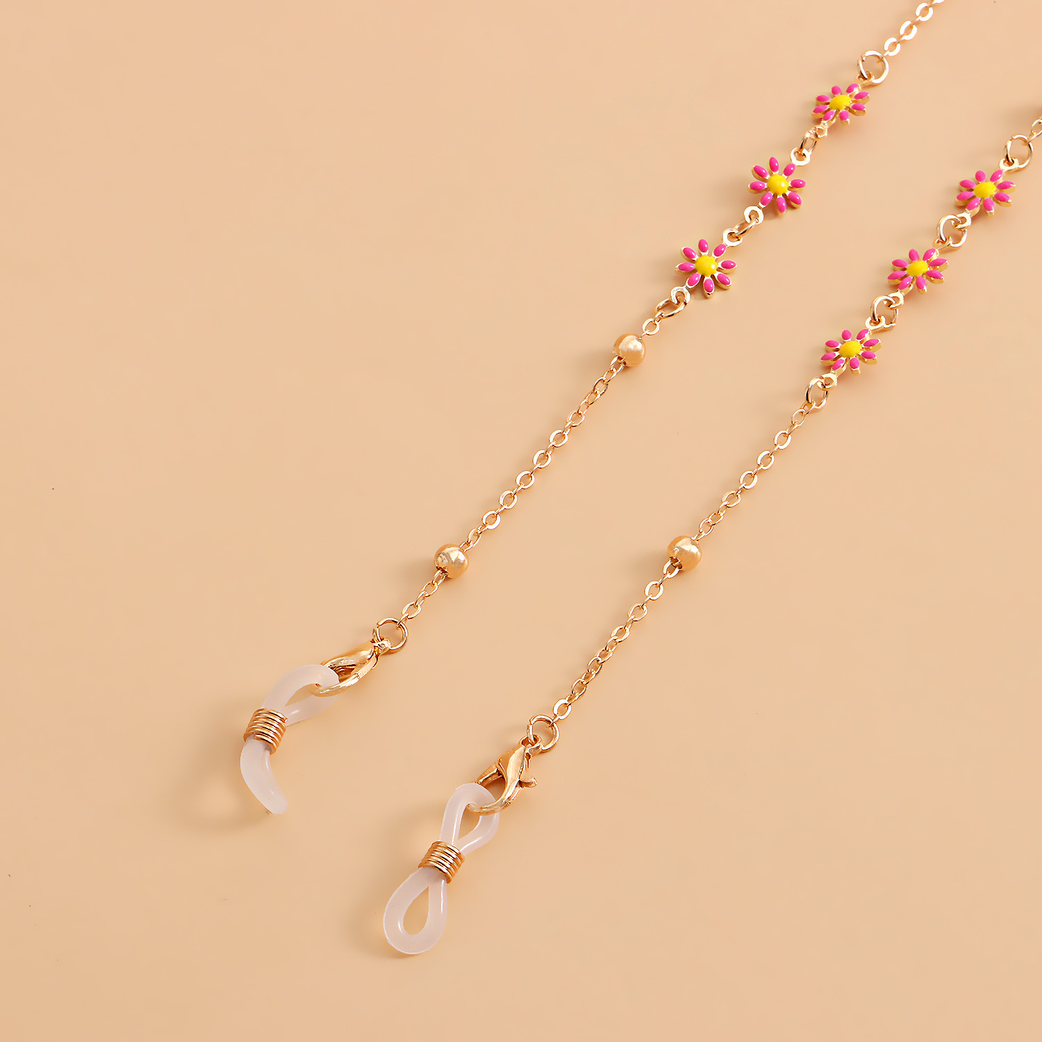 Fashion Style Fashion Flower Colorful Oil Female Mask Eyeglasses Chain