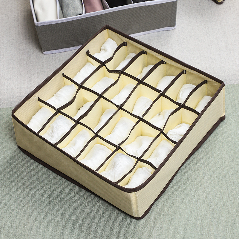 4点セット下着収納ケース布芸家庭用学生寮たんす内靴下下着分格ブラジャー整e 18|undefined