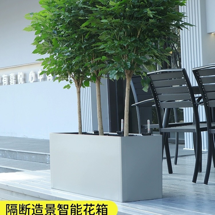 Lai Zhixiu caja de flores rectangular gran laqueado municipal calle comercial cuadrada caja de flores combinada al aire libre fábrica al por mayor